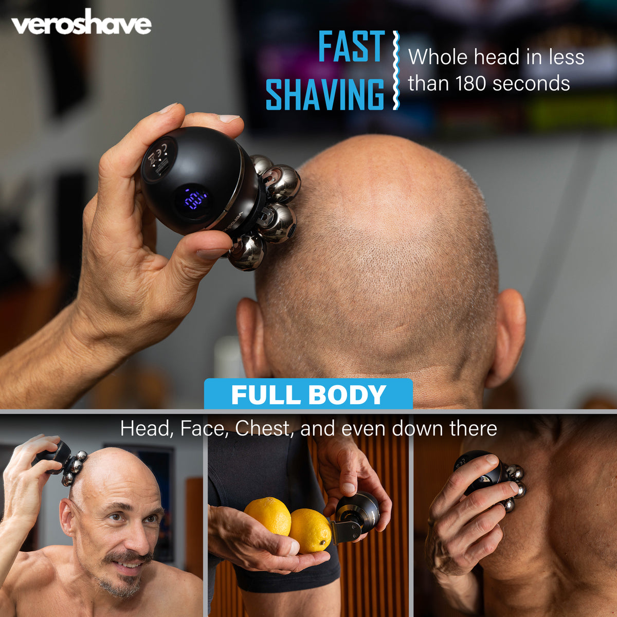 VEROSHAVE 7D Shaver + Pre-Shave Oil Kit